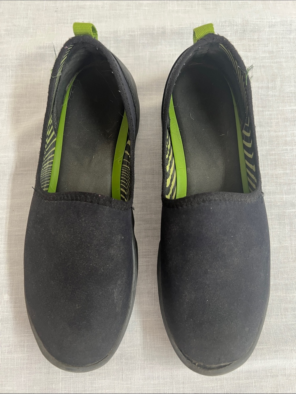 🌞Crocs Duet Busy Day skimmer Black Slip-On Casual Shoes women size 7.5
